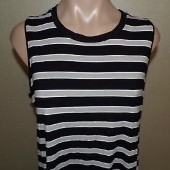 NWT xxl time zone tunic black and beige stripe - Picture 1 of 5